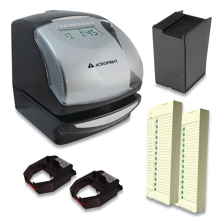 Acroprint ES900 Time Clock Bundle, Digital Display, Black 01-0209-200